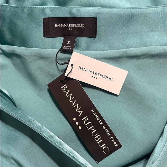 Banana Republic Midi Dress Sz S Satin One-Shoulder Elegant One-Shoulder Cocktail - Picture 6 of 8